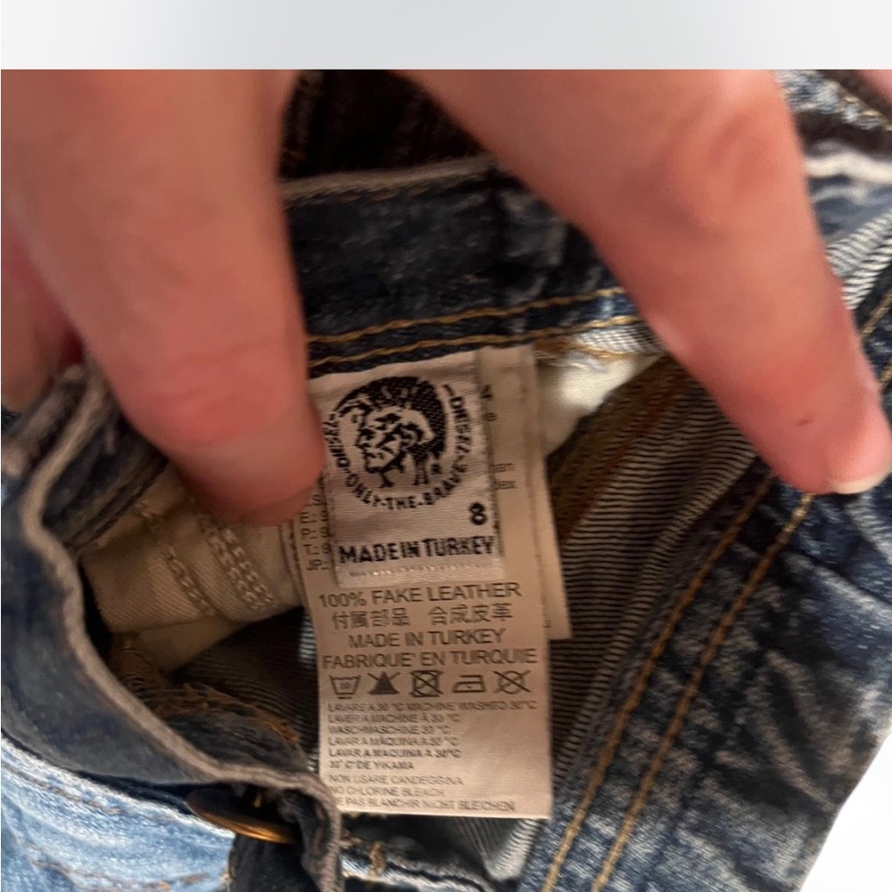 Diesel Boys Distressed Blue Jeans - Picture 3 of 6